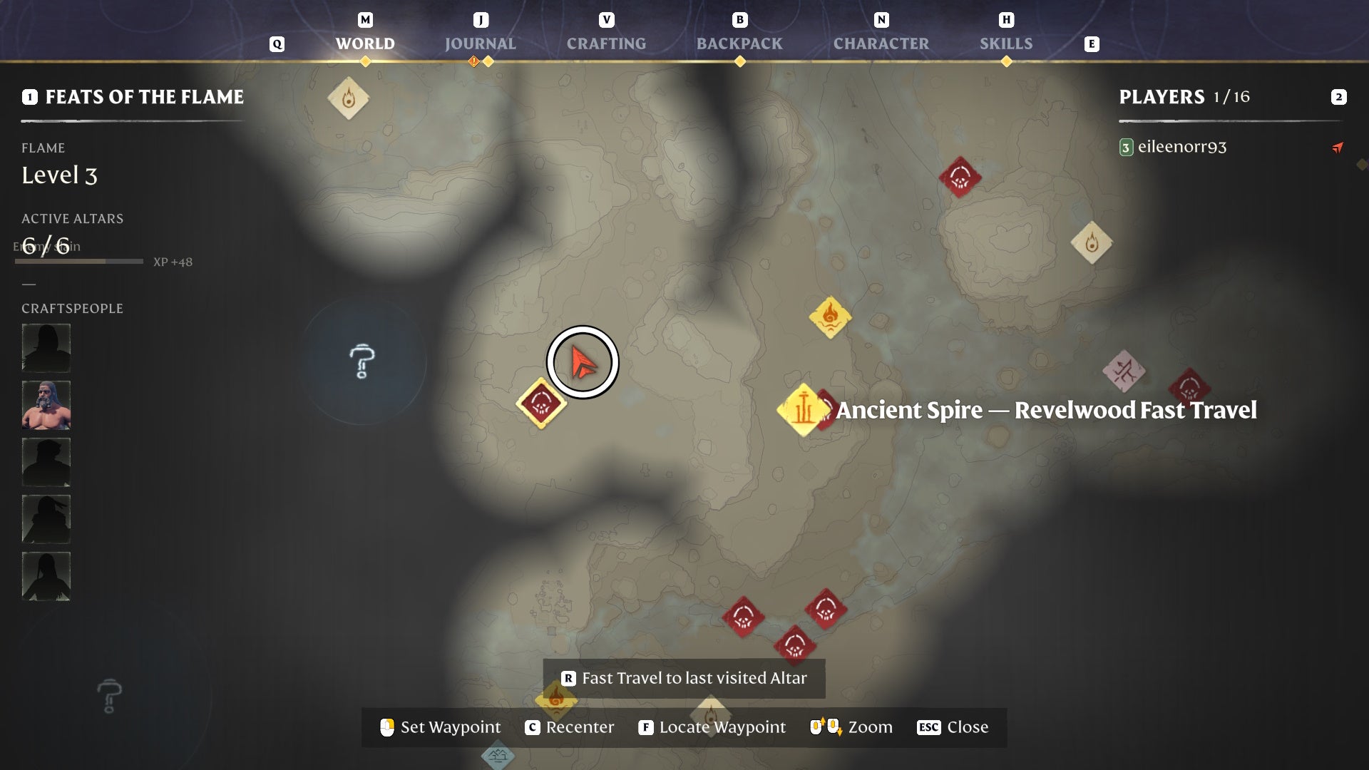 Map view of a clay location in Enshrouded.