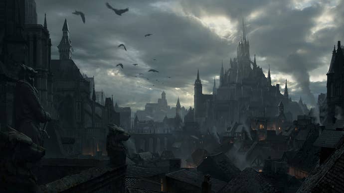 The town of Westmarch, an early hub zone in Diablo Immortal