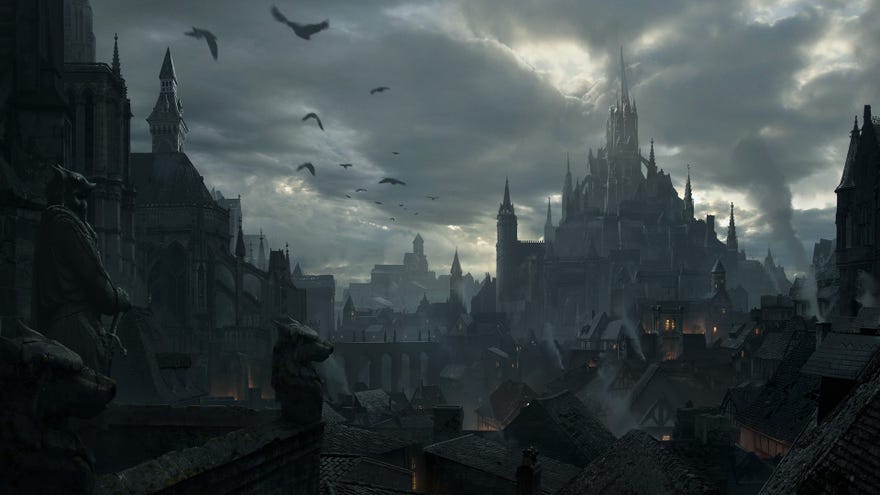 The town of Westmarch, an early hub zone in Diablo Immortal