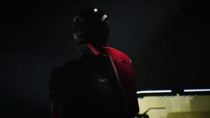 A mysterious figure in an N7 coat in a teaser trailer for the fifth Mass Effect game