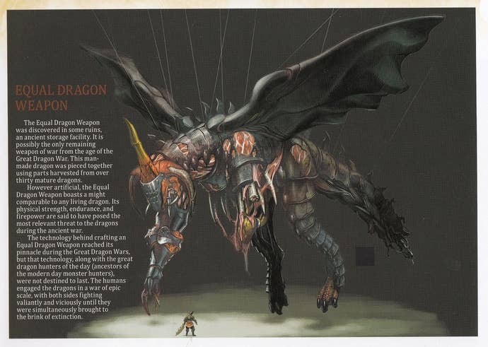 Equal Dragon Weapon concept art from old Monster Hunter game