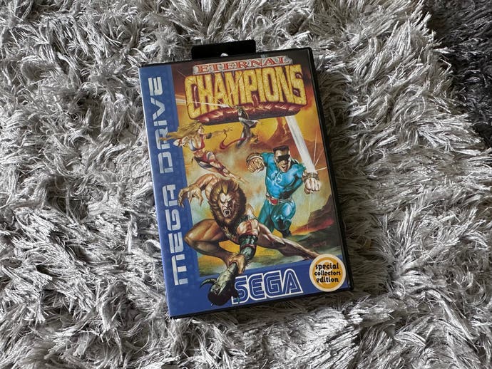 Eternal Champions in its Mega Drive box