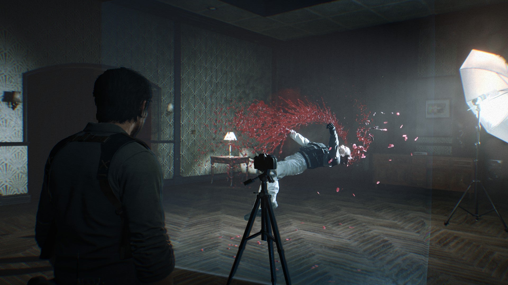 Sebastian can be seen witnessing someone have their brains blown out, quite literally, in The Evil Within 2 - 21