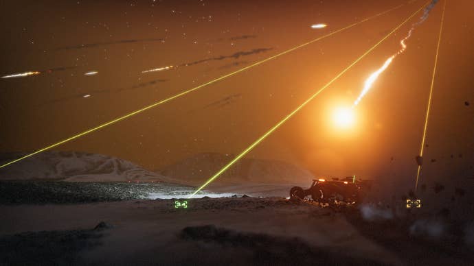 Avoiding the streaks of a meteor shower in Exo Rally Championship