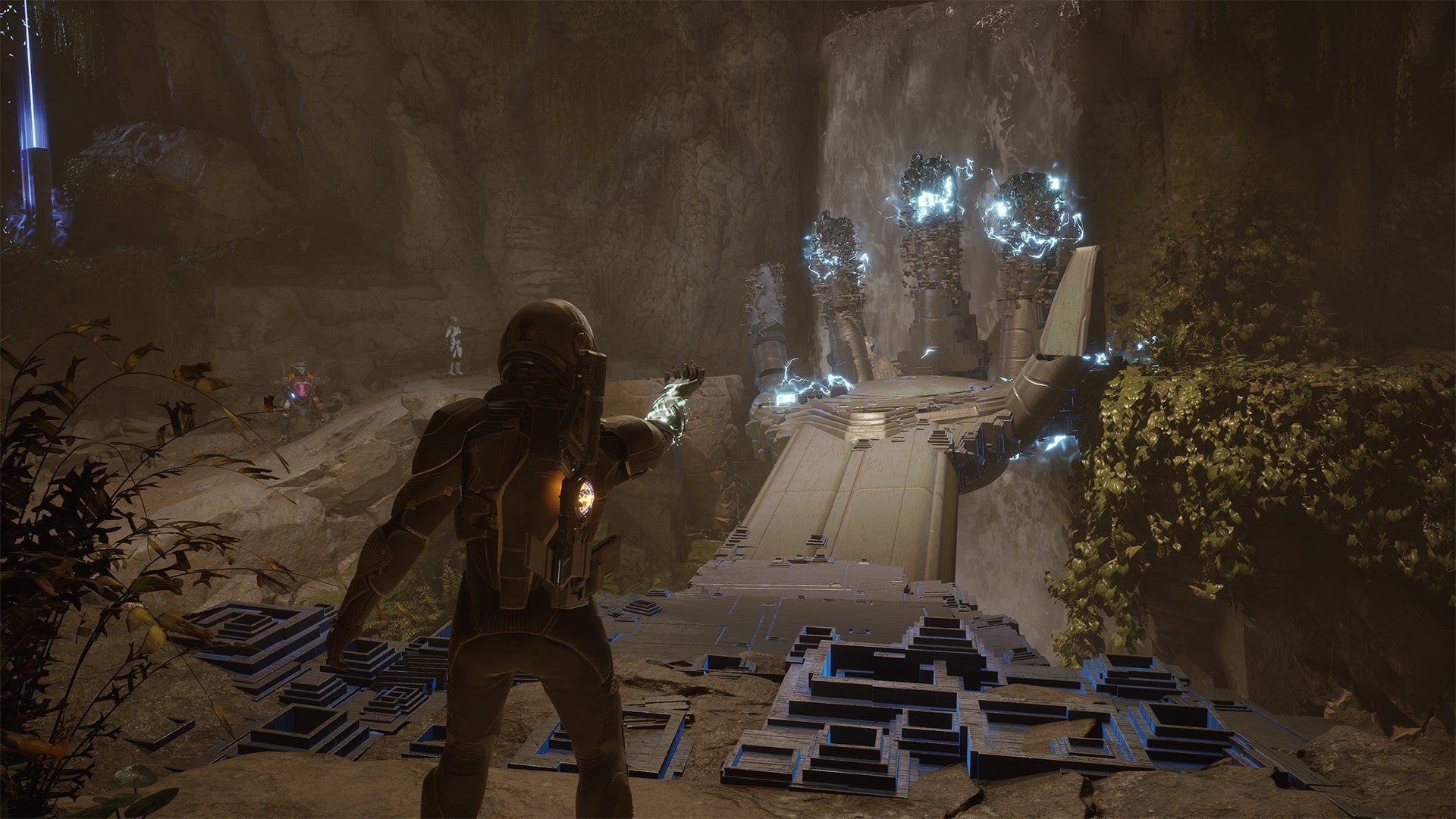 Jun uses his 'shaping' power to construct a giant hand in Exodus.