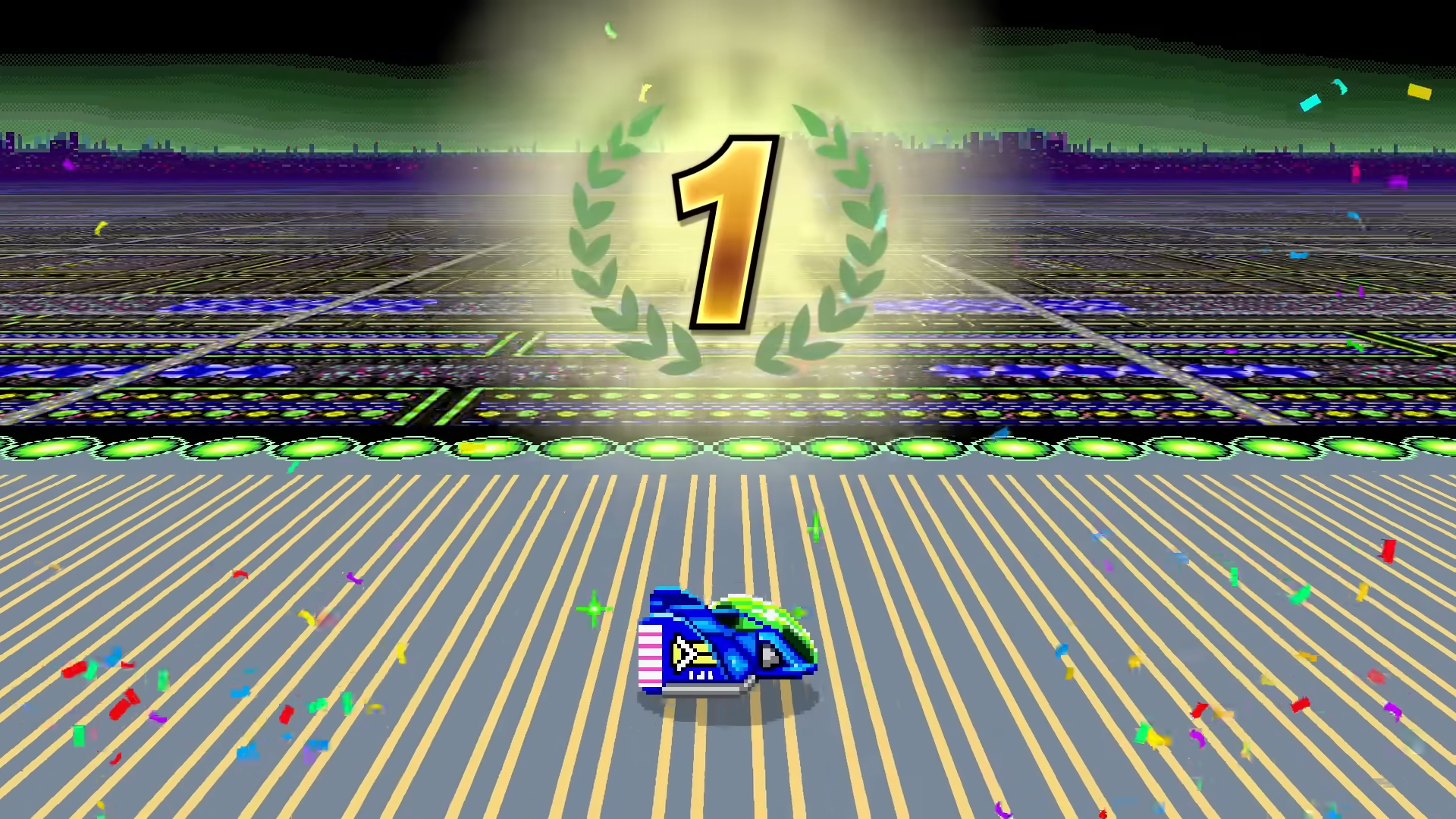 Winning in first place in F-Zero 99