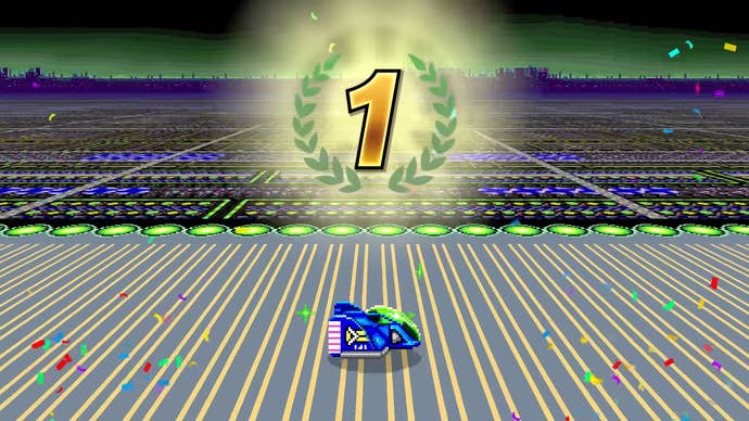 Winning in first place in F-Zero 99