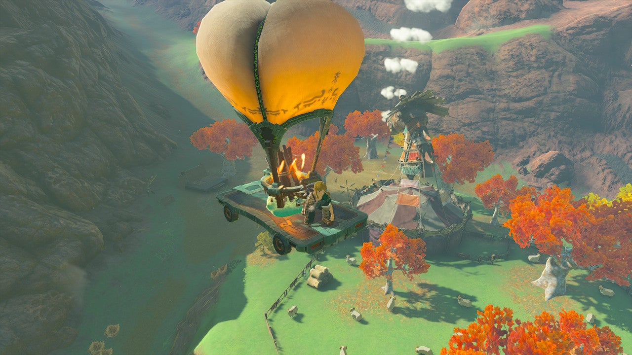 A floating airship from Zelda: Tears of the Kingdom.