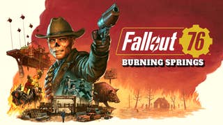Fallout 76 Burning Springs artwork with The Ghoul character