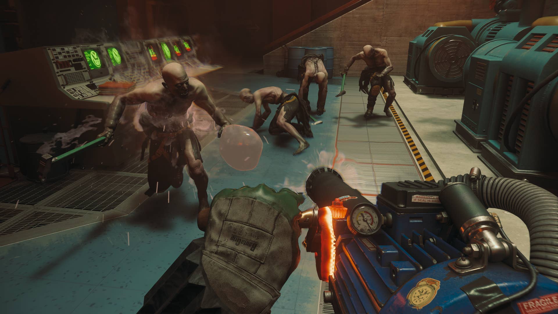 Players attack enemies in FBC: Firebreak.