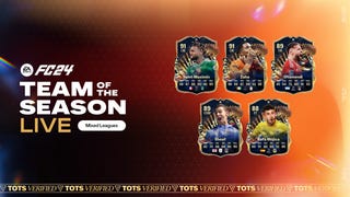 A collection of cards from the EAFC 24 Live TOTS promo, including Allan Saint-Maximin, Rafa Mujica, Ben Sheaf, Nicolas Otamendi and Wilfried Zaha.