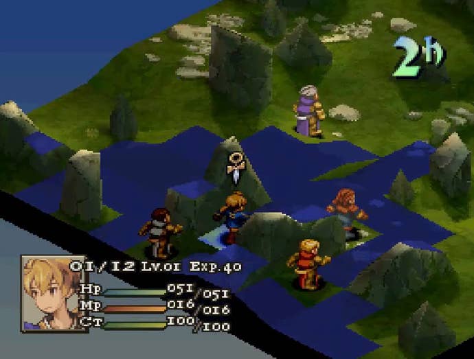 The player looks at moving their characters in Final Fantasy Tactics