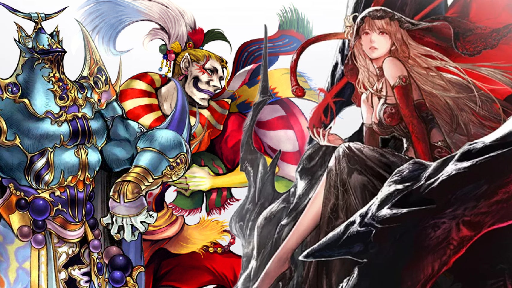 Разработчики Final Fantasy Resonance объяснили выбор механик из пятой и шестой частей серии Персонажи Экздеат и Кефка рядом с Финой из Final Fantasy Resonance