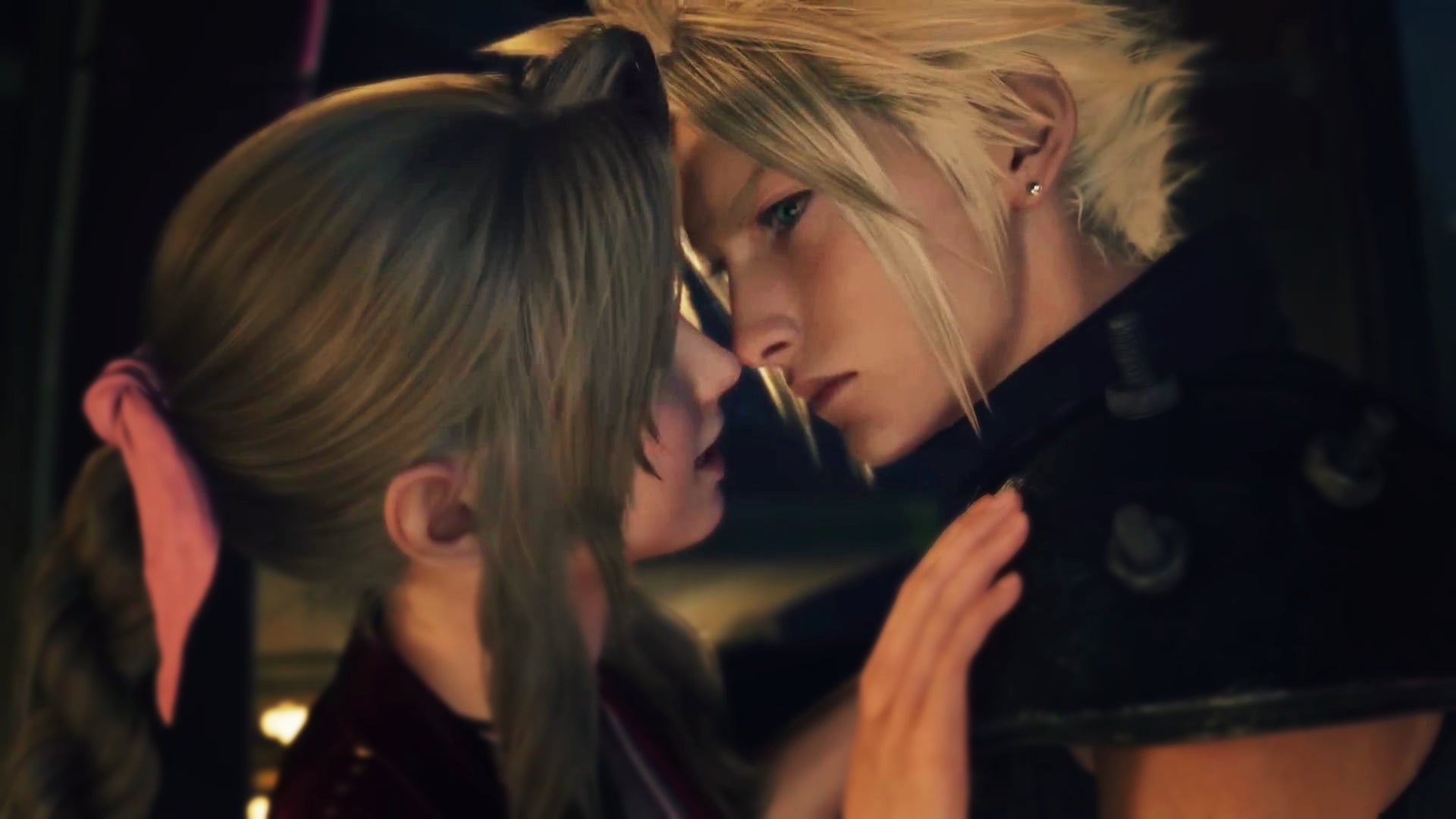 Cloud and Aerith nearly kiss in Final Fantasy 7 Rebirth. - 1