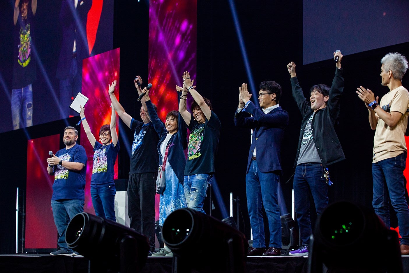 The FF14 developers at the Fan Fest opening