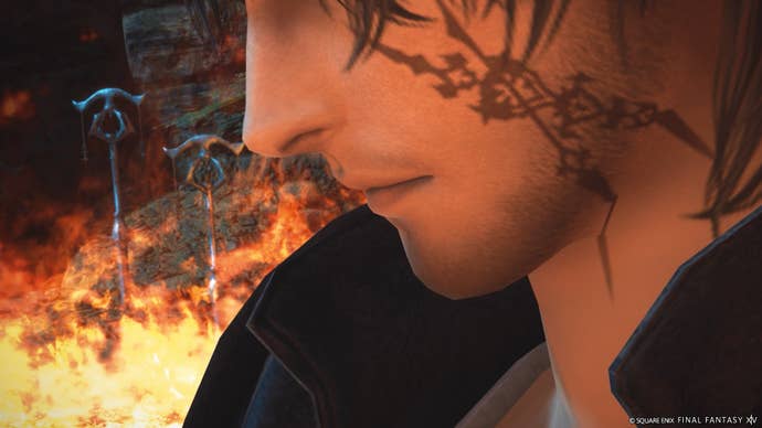 Close up of Clive in Final Fantasy 14 crossover event