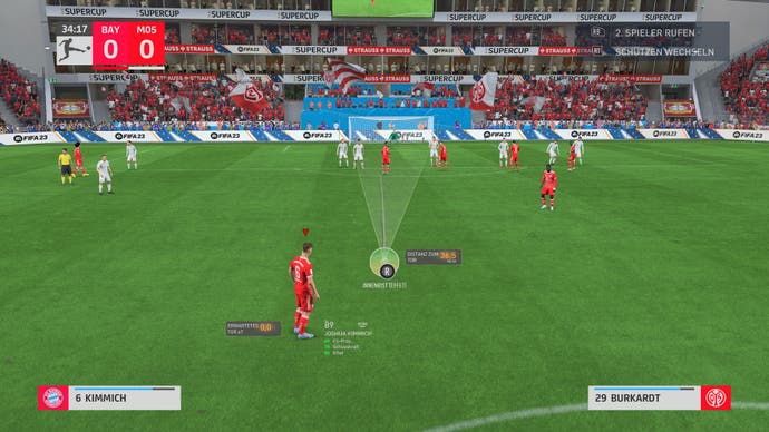 Bei Freistößen in FIFA 23 gibt es kein Zielkreuz mehr.