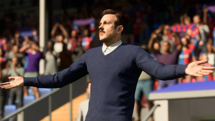 FIFA 23 is out on September 30th, 2022. It stars Apple TV’s Ted Lasso, football manager supreme.