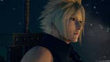 Blonde spiky-haired Cloud from Final Fantasy 7 Rebirth looking to the right with sword on his back