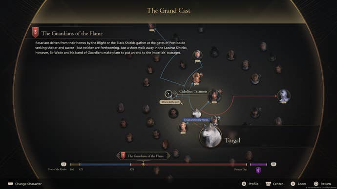 Torgal asks “where did he go?” on Final Fantasy 16’s Inner Voice board