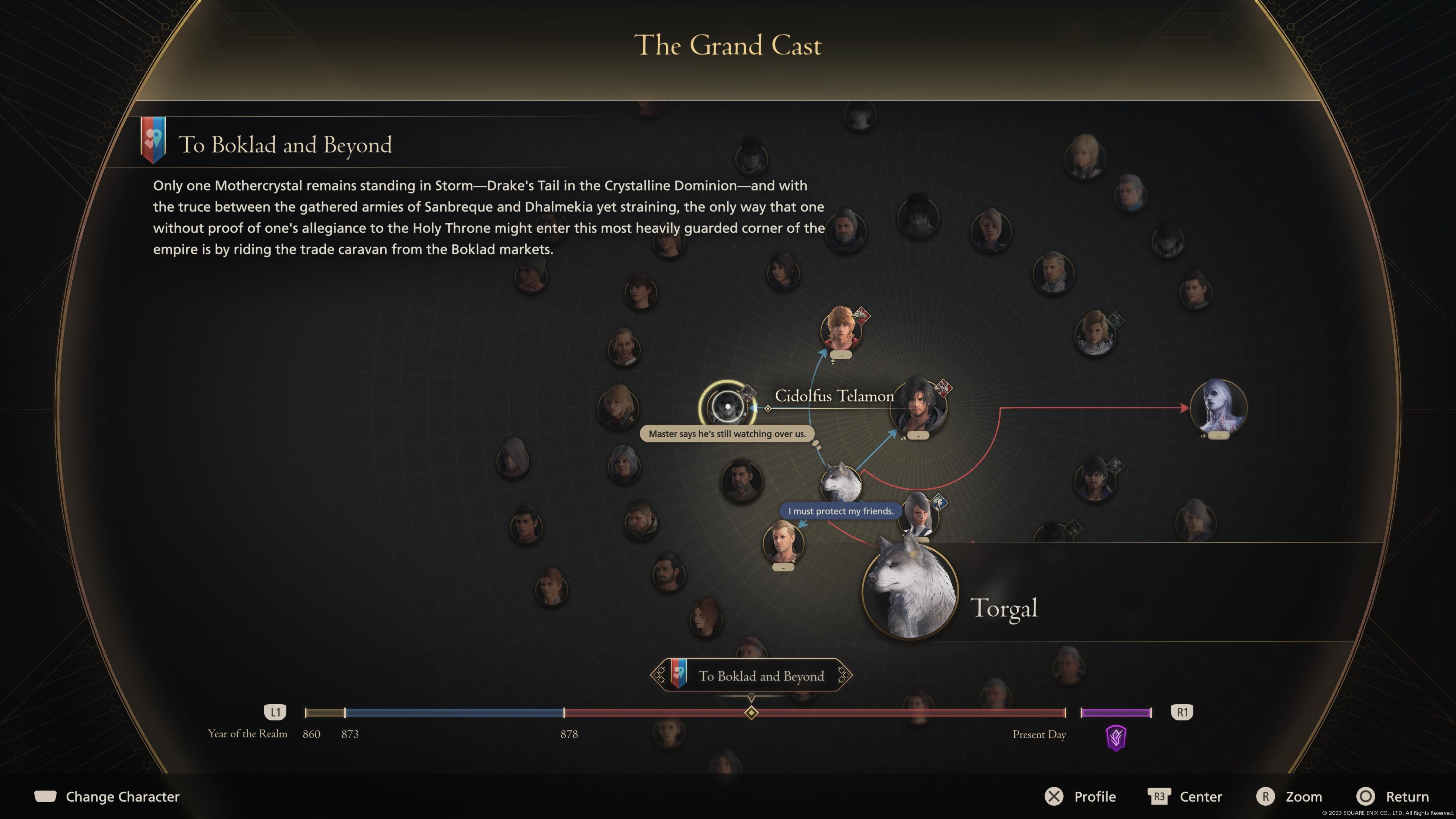 Torgal says &ldquo;master says he&rsquo;s still watching over us&rdquo; on Final Fantasy 16&rsquo;s Inner Voice board