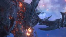 Close up of fire beast Ifrit from Final Fantasy 16