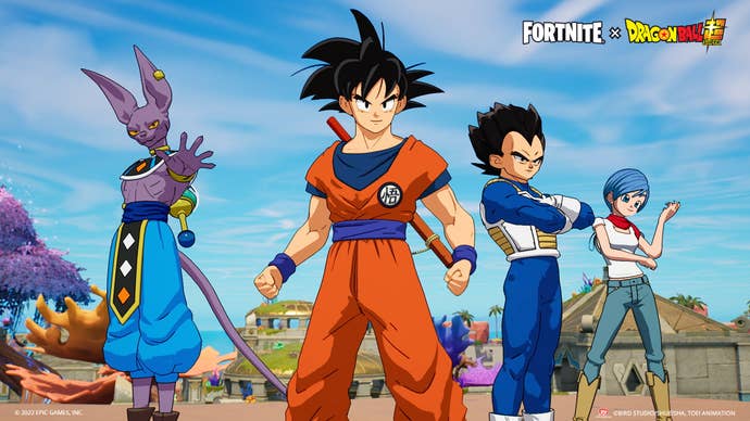Dragon Ball characters in Fortnite