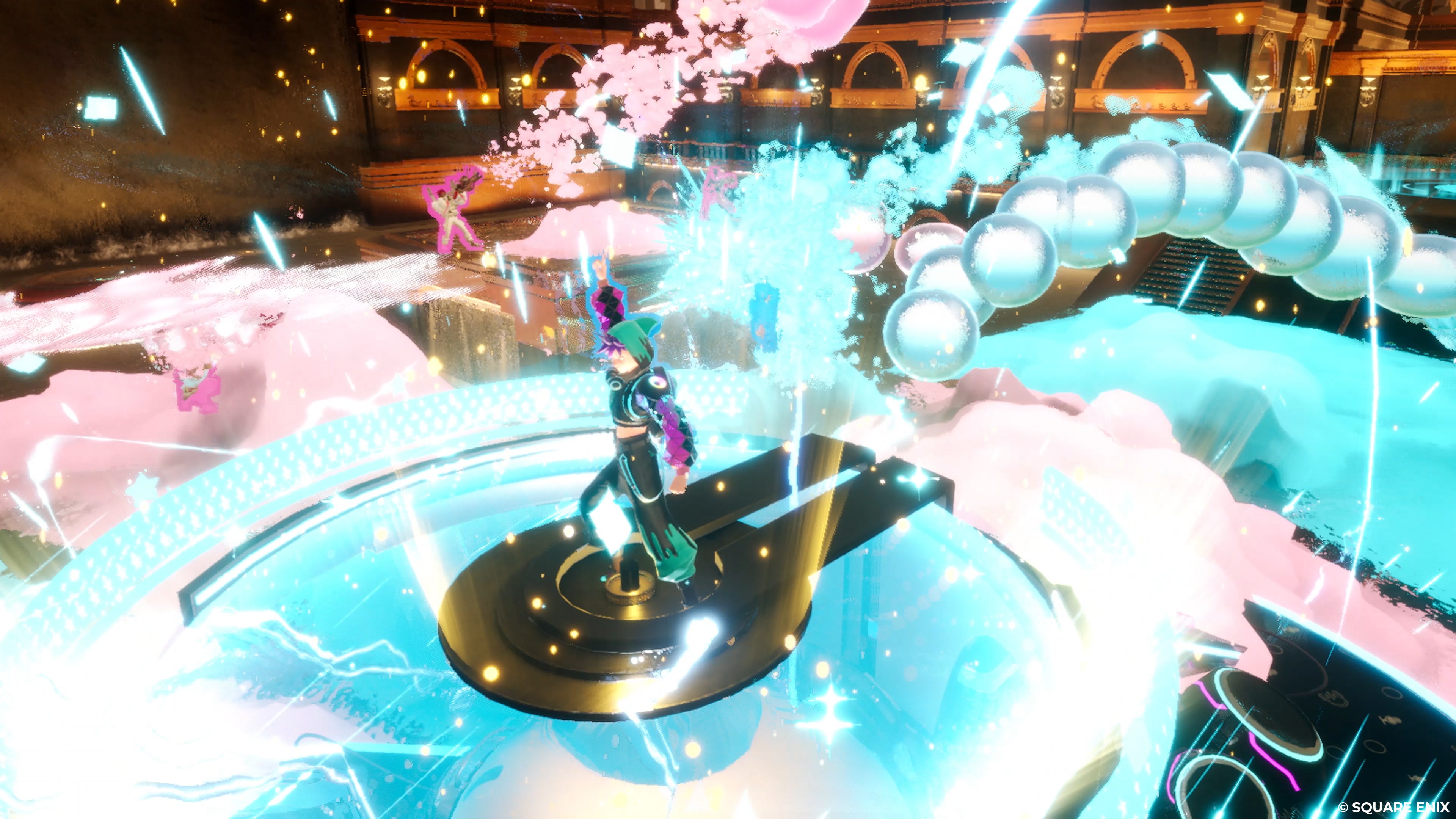 Dancing atop the rubber duck in Foamstars