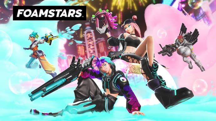 Foamstars artwork with logo and multiple characters