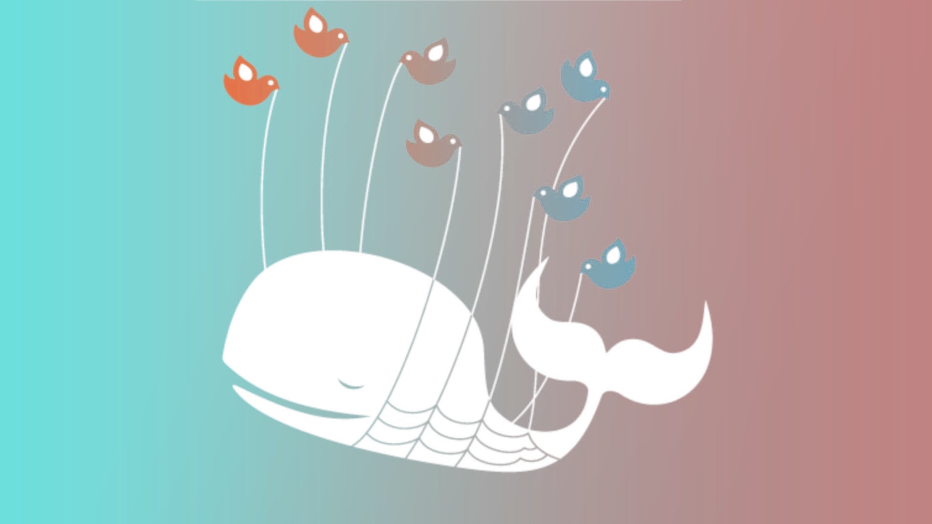The infamous 'Twitter Fail Whale' image treated with an effect that makes it fade from a healthy blue to a dangerous red. - 1