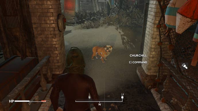 The player commands dog companion, Churchill, in Fallout 4 mod, Fallout London