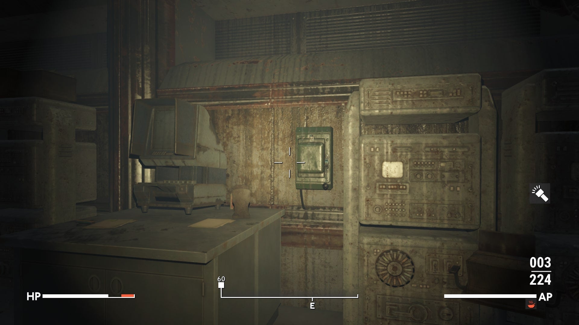 The player looks at a power box that needs activating in the Monument Lab in Fallout 4 mod, Fallout London - 8