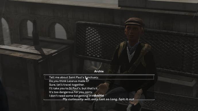 The player speaks with Archie about what's next for him and whether he should join the player or not in Fallout 4 mod, Fallout London