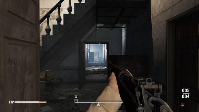 The player looks down a long hallway in the Bank of England in Fallout 4 mod, Fallout London