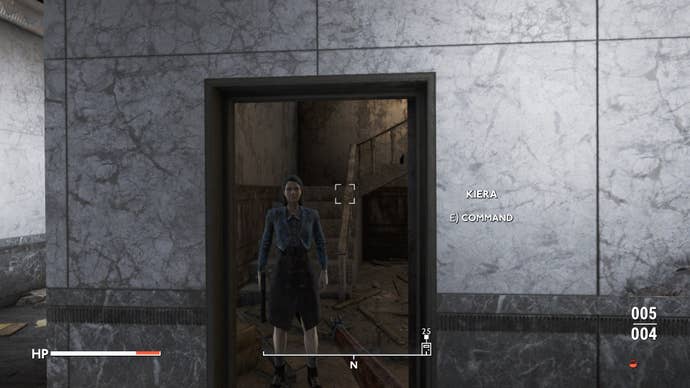 The player looks at a stairwell leading to the third floor of the Bank of England in Fallout 4 mod, Fallout London