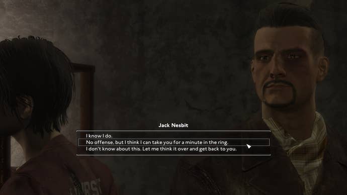 The player speaks with Mad Jack's manager, Jack Nesbitt, in Fallout 4 mod, Fallout London