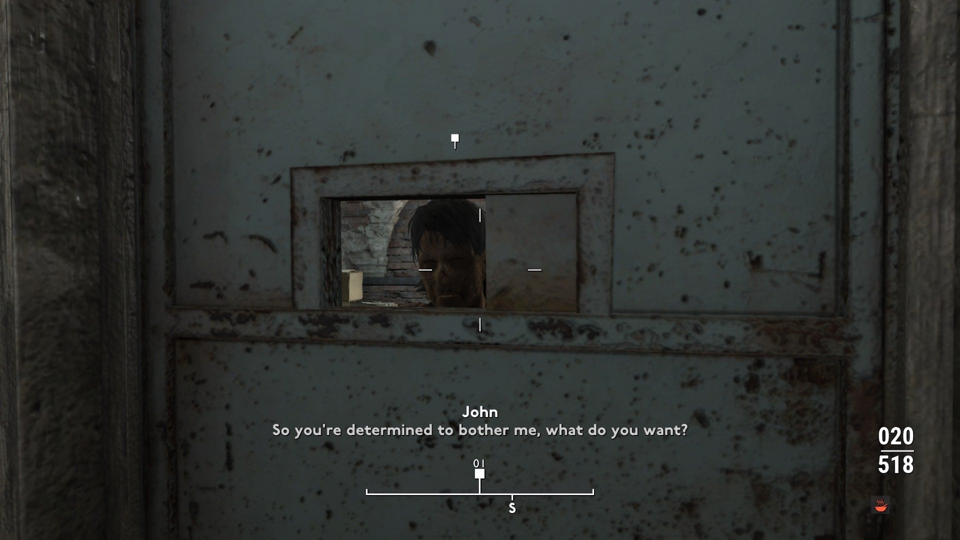 The player knocks on John Strutter's door in Fallout 4 mod, Fallout London - 30