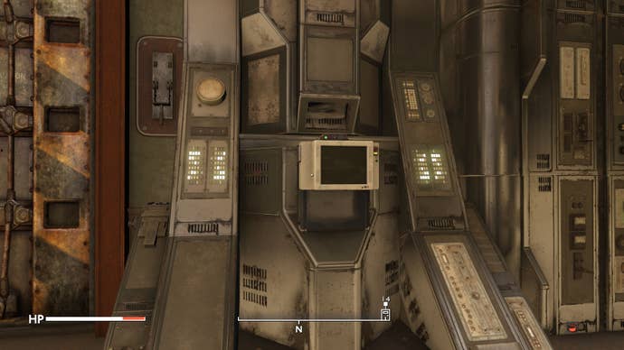 The player looks at the master security terminal in Westminster University in Fallout 4 mod, Fallout London