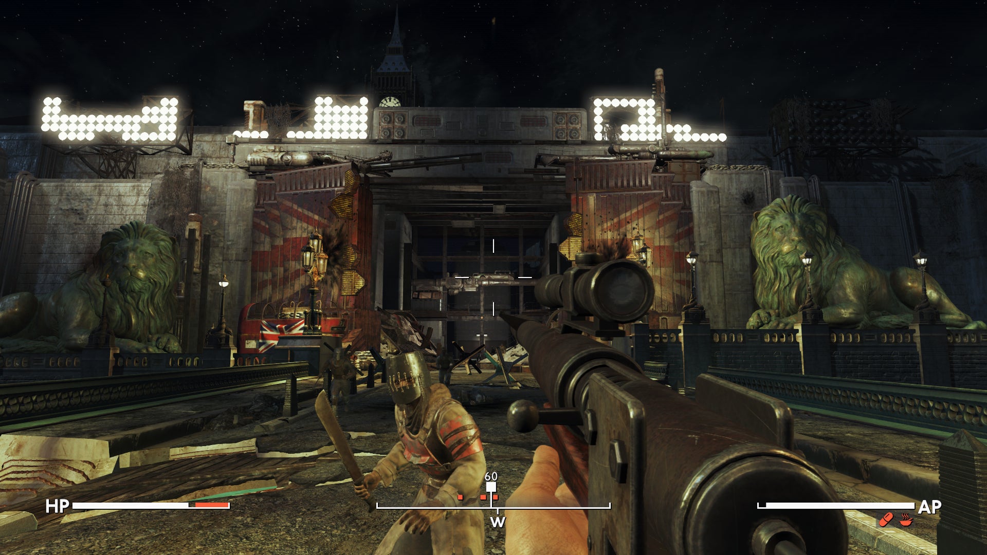 A battle on Westminster bridge in Fallout: London. - 5