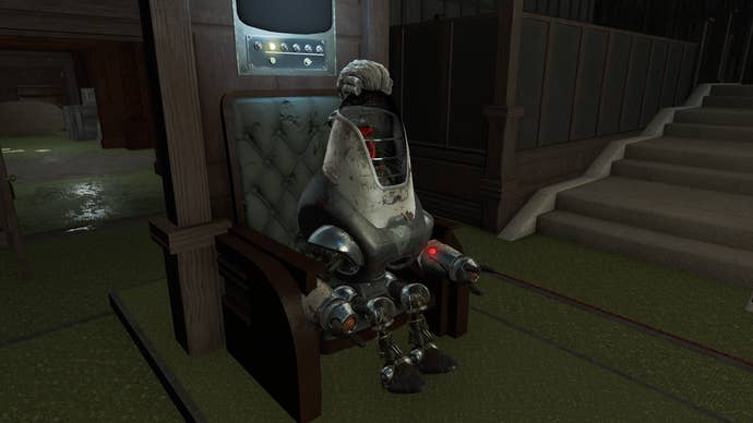 The John Bercow Protectron in Fallout: London.