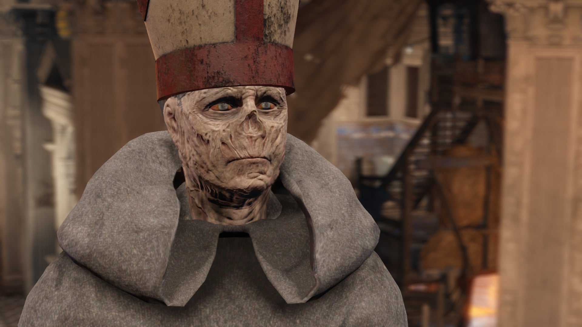 A ghoul Bishop in Fallout: London. - 6