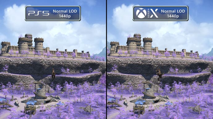 final fantasy 14: series x vs ps5 at 1440p screenshots