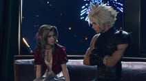 Cloud and Aerith on the Gold Saucer ferris wheel date in Final Fantasy 7 Rebirth.
