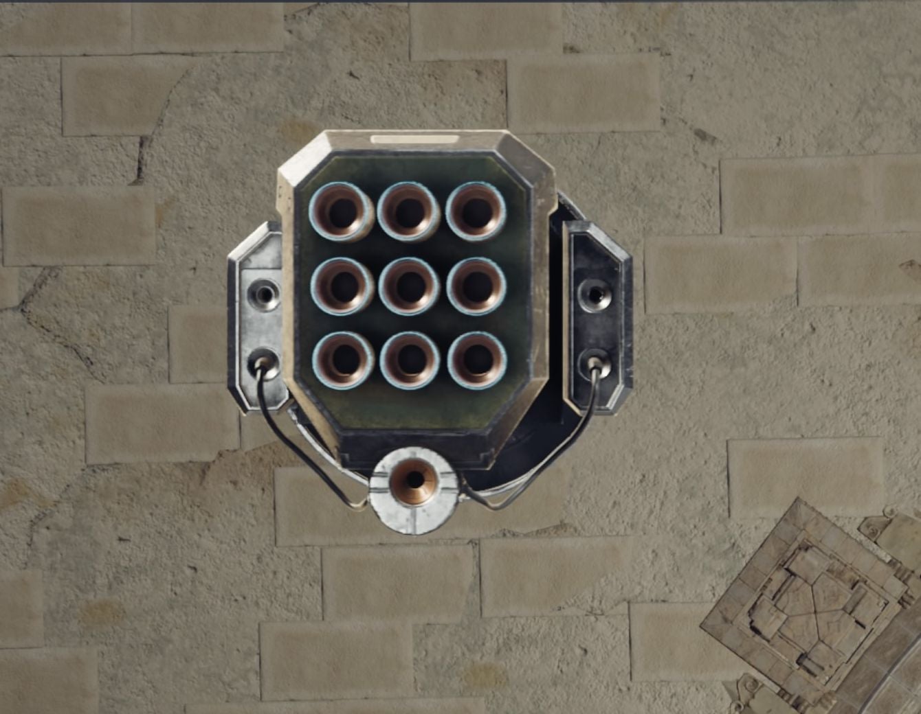 Barret&rsquo;s Barrage Blaster weapon in Final Fantasy 7 Rebirth.