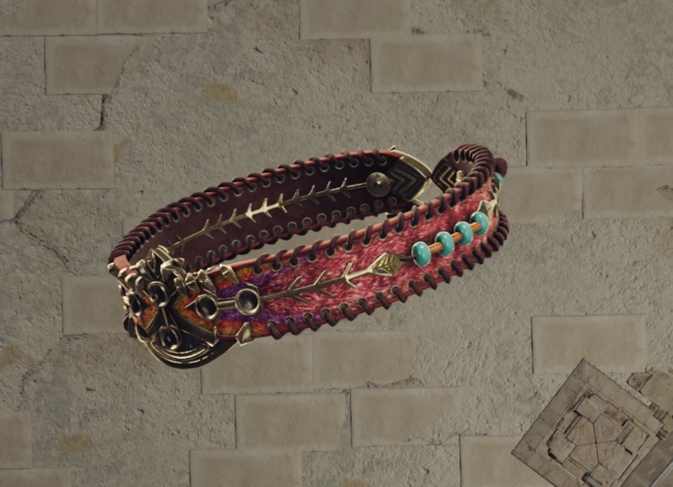 Red 13&rsquo;s Mystic Collar weapon in Final Fantasy 7 Rebirth.