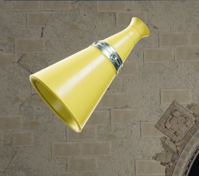 Cait Sith's Yellow Megaphone weapon in Final Fantasy 7 Rebirth.