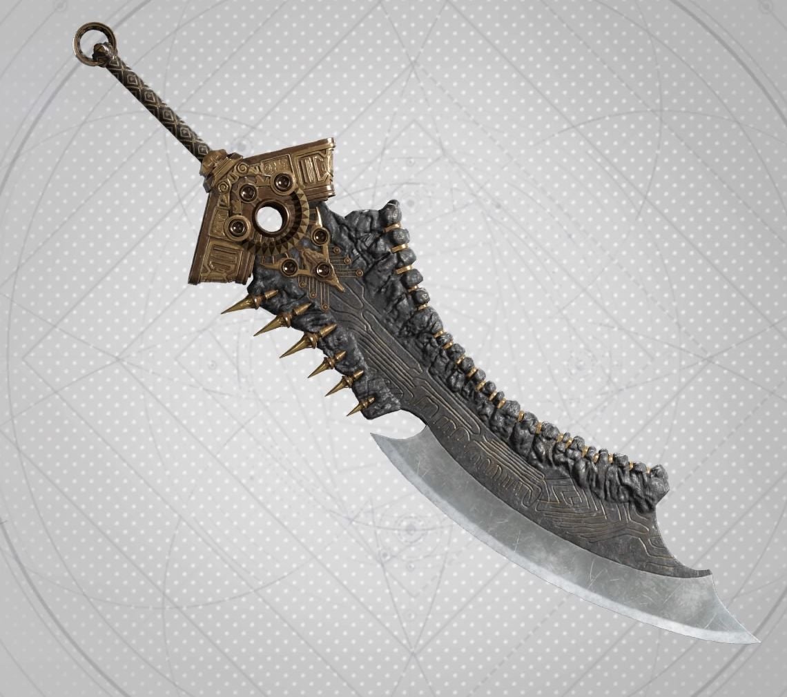 Cloud&rsquo;s Igneous Saber weapon in Final Fantasy 7 Rebirth.