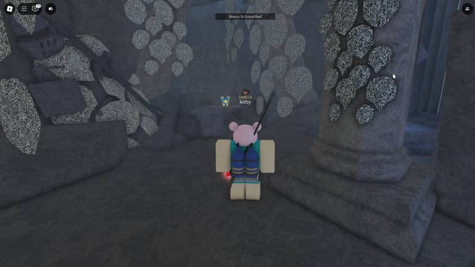 The player approaches the Heart of Zeus in Fisch