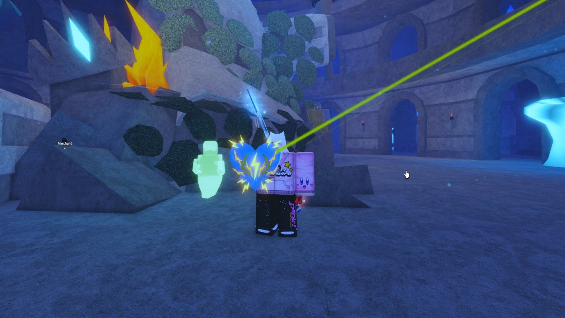 The player stands in Atlantis while holding the Heart of Zeus in Fisch - 1