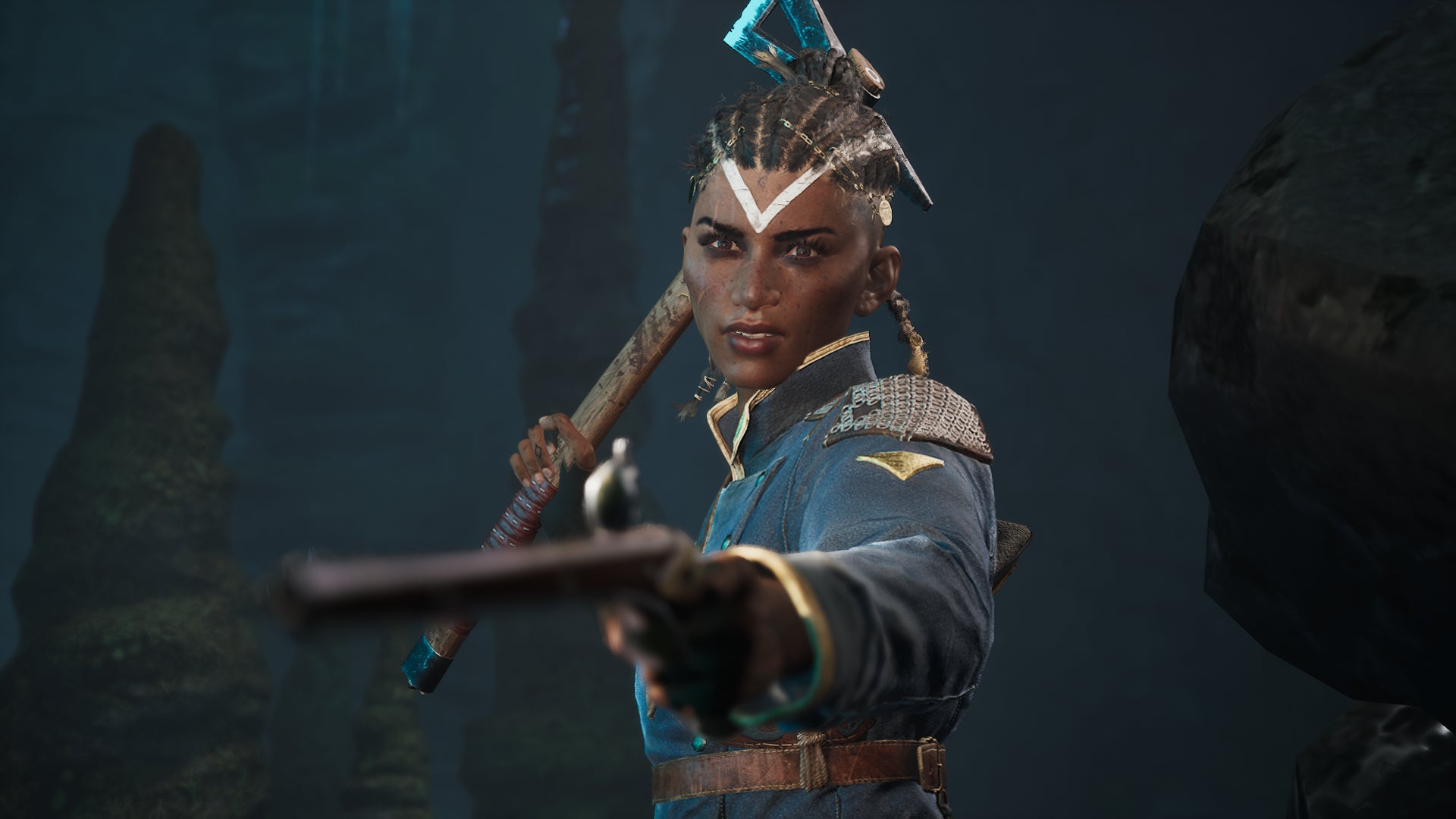 Nor, hero of Flintlock: The Siege of Dawn, readies her weapons. - 1